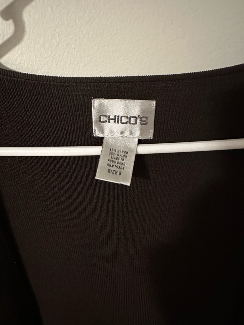 Chico’s long open front cardigan dark brown - Picture 3 of 4